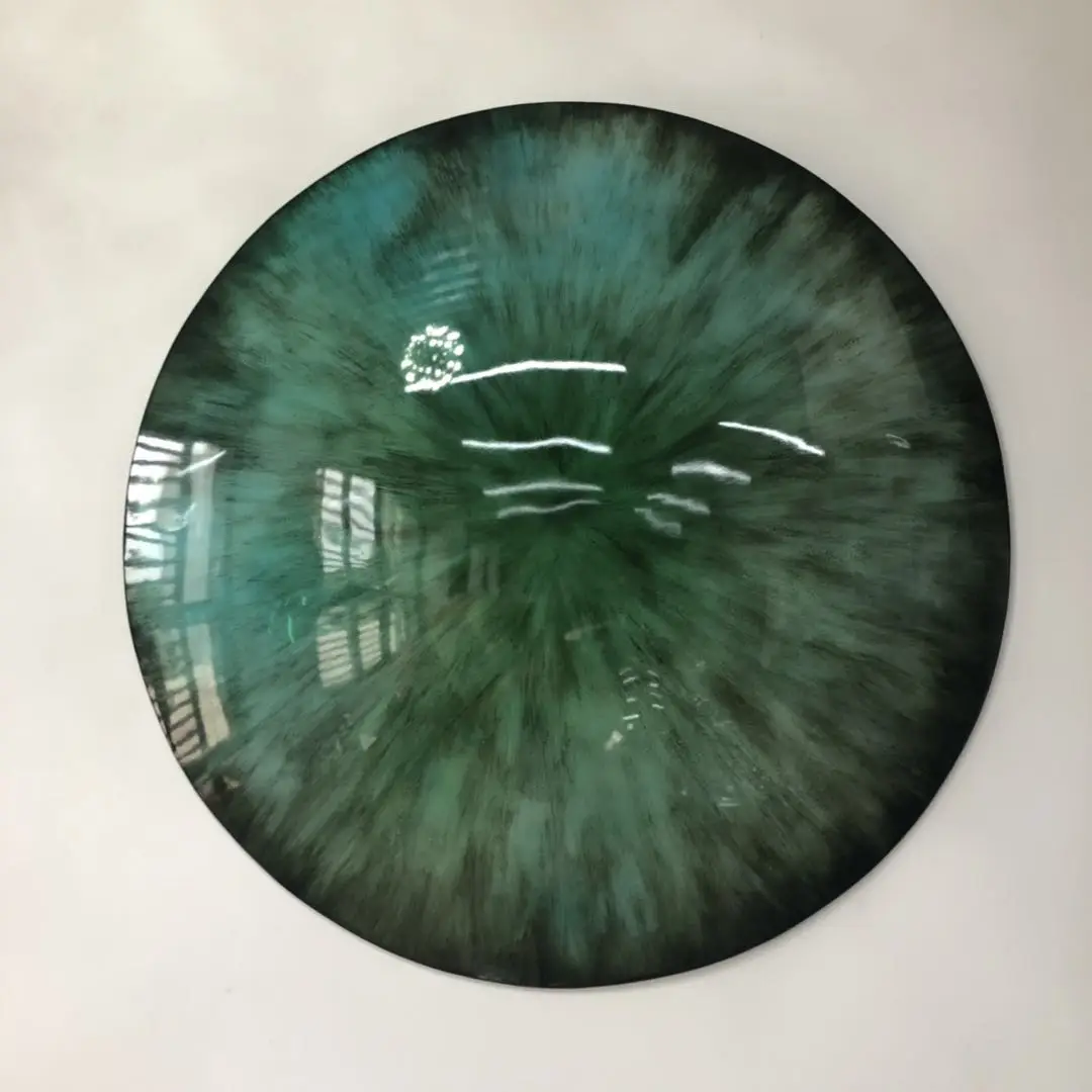 Modern simple decorative wall mirror stainless steel convex hotel lobby abstract art hanging decoration