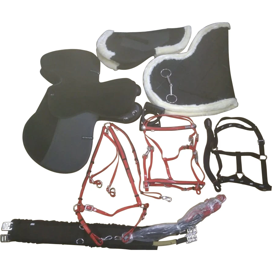 Status endurance saddles with gel pad and all others accessories gel pad mink pad halter stirrup bits bridle breastplate etc