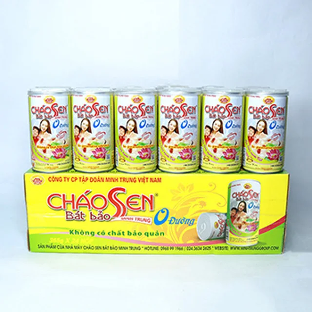 Canned instant Bat Bao Sugar-free lotus porridge from Vietnam - No preservative