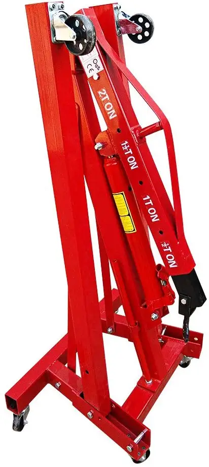 
2 Ton Hydraulic Folding Engine Crane Stand Hoist Lift Jack with Wheels Workshop Hydraulic Use 