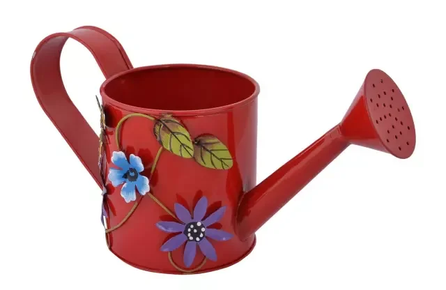 Металлическая железная кастрюля для полива дома и сада декоративный современный дизайн оцинкованный поливочный кувшин