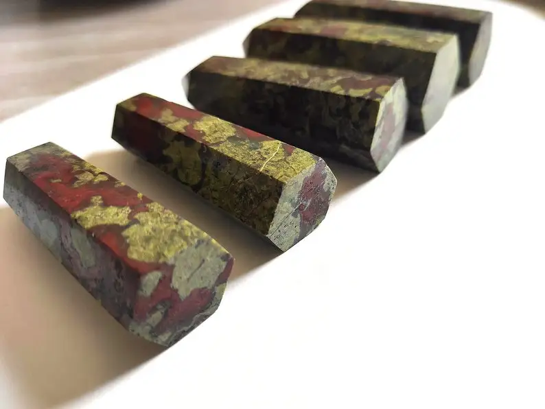 Dragon Bloodstone Tower Points Crystal Tower Wholesale Natural Crystals Healing Stones Obelisks For Home Decor Alfazal Agate