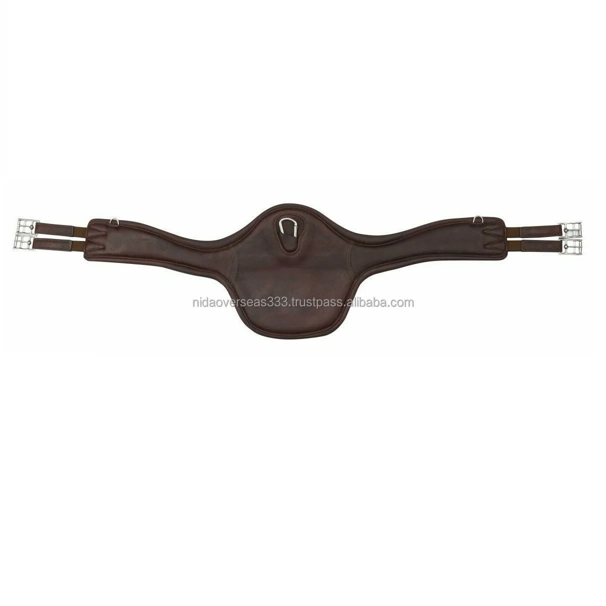 Equestrian Horse saddle Soft Leather  Padded Saddle Stud Girth