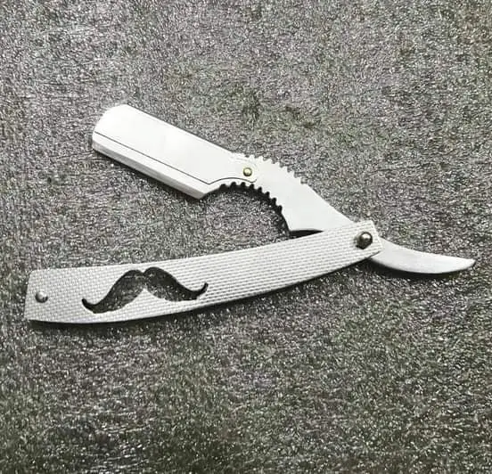 Custom Wholesale black metal cut throat straight razor for barber