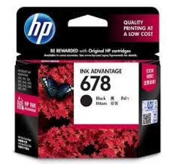 Inkjet Cartridge HP 678 3 Color  Black Ink Vivid Colors Professional Quality Prints