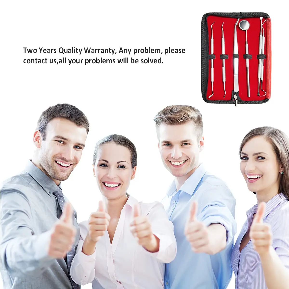 dental tools 6 pack dental picks teeth cleaning oral care kit stainless steel calculus plaque remover hygiene set dental mirror