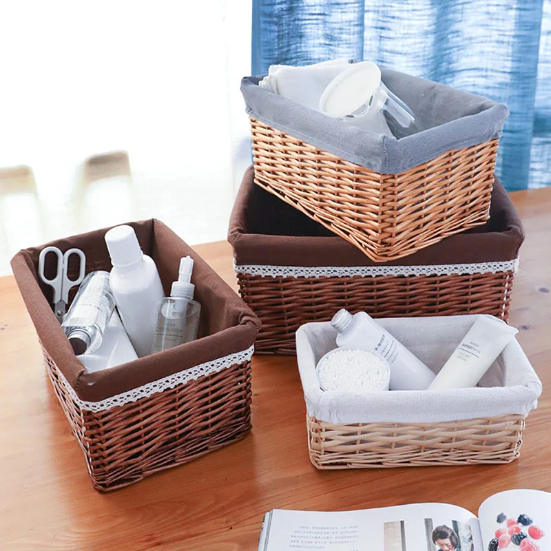 Лидер продаж на Amazon, китайские производители, плетеная выставочная корзина для хранения из ротанга canasta barata