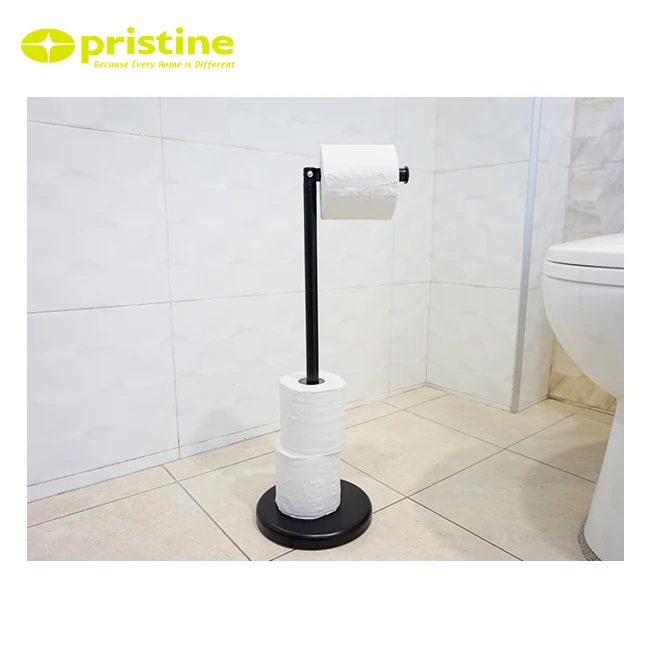 Free Standing Toilet Tissue Paper Roll Holder | Taiwan | Black White Chrome | freestanding | Bathroom | Rack
