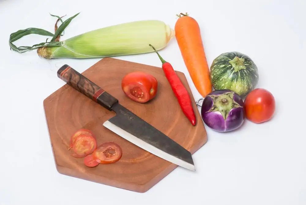 7 Inch Bunka 180  Hand Forged Knife  Ebony Rosewood Wooden Handle  High Carbon Steel from Vietnam for wholesale