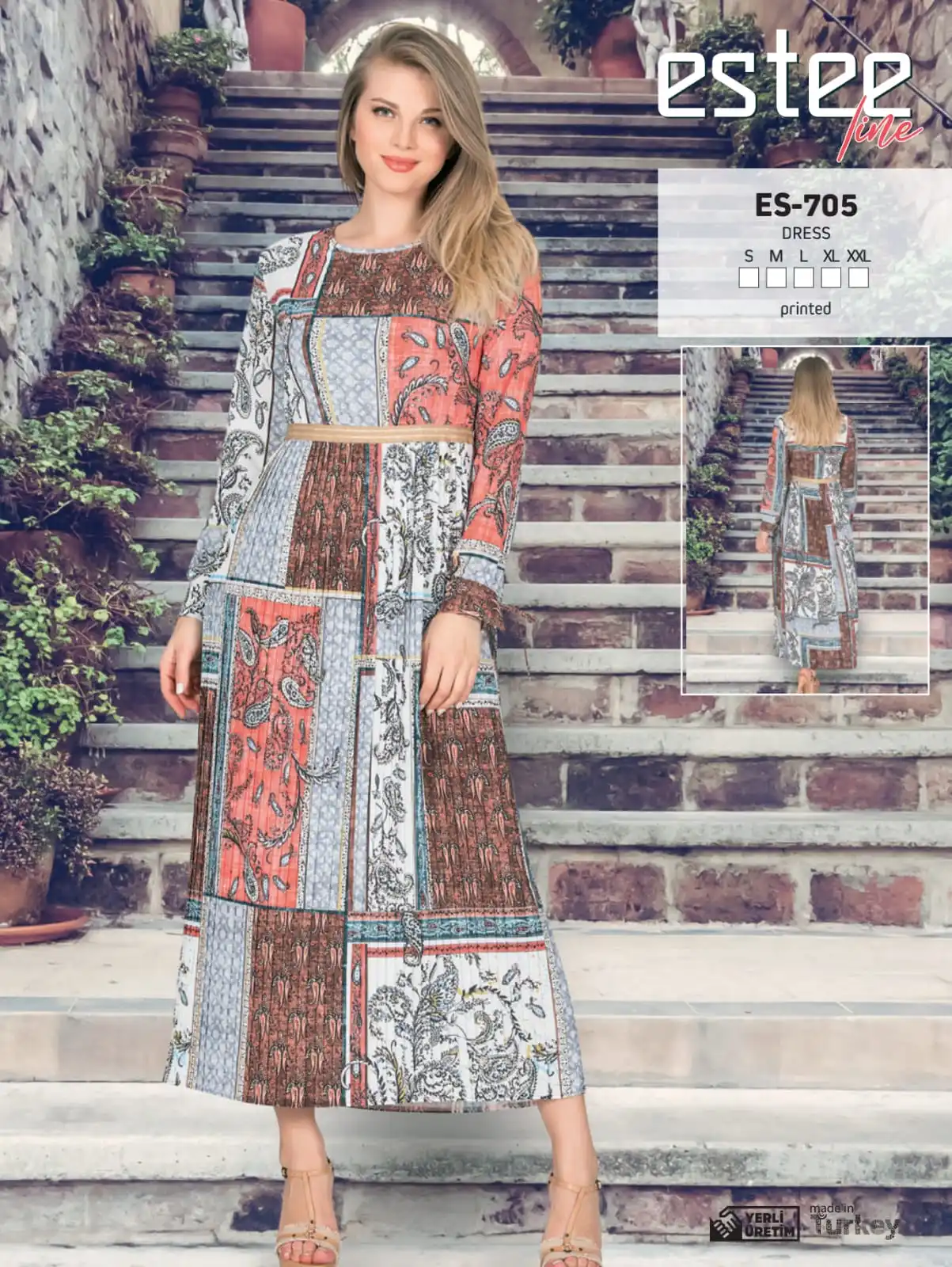 Casual Wear Ladies Dress spring Summer New Women  designe Custom casual evening Dress TURKISH FASHION