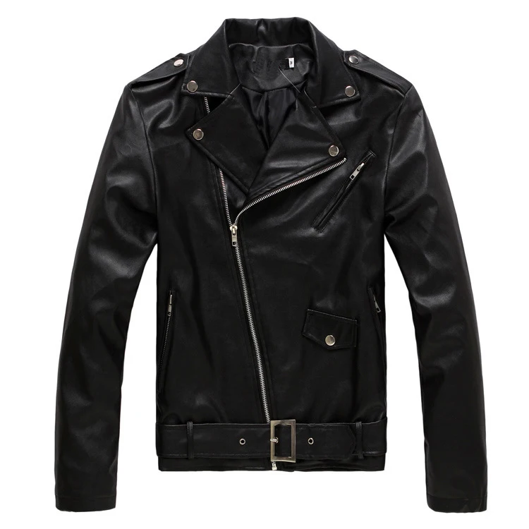 
Men Classic Bomber PU Leather Jacket Autumn Winter Heat-Conserving Pilot Faux Leather Jacket Black 