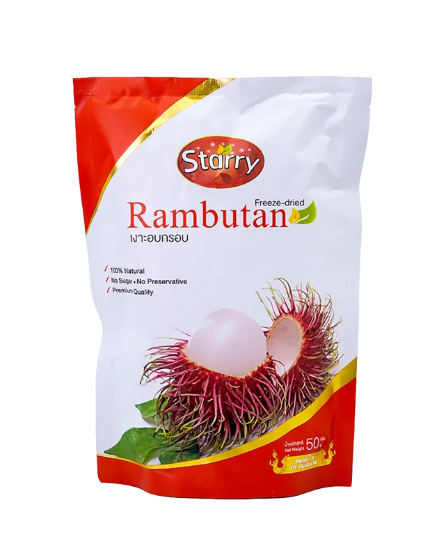 Starry 100% Natural Freeze Dried Fruit Rambutan Premium Quality Thailand 30g