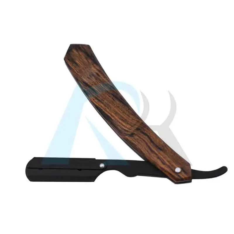 Fancy Shaving Barber Tools Hair Razor and Blades Antique Black Folding Shaving Knife Stainless Steel Straight razor