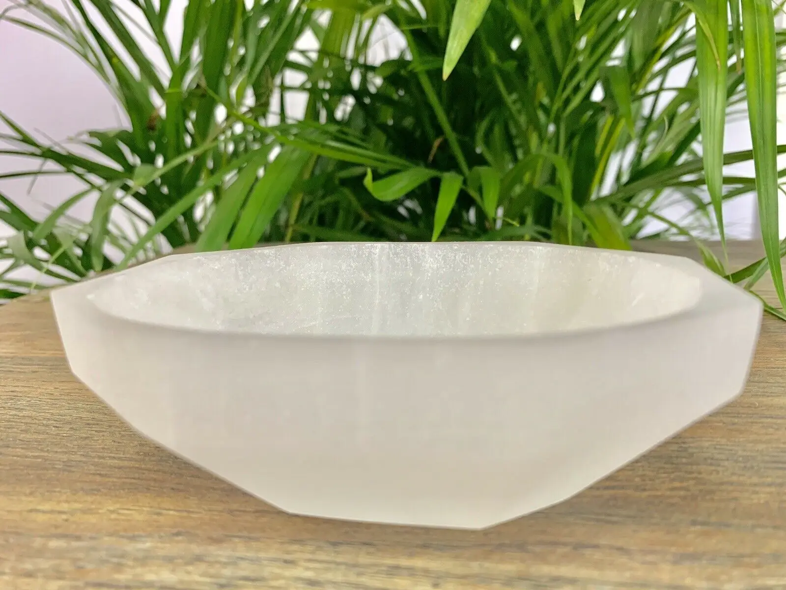 Selenite Bowl Oval Crystal Charging Stones Ritual Reiki Chakra Meditation.