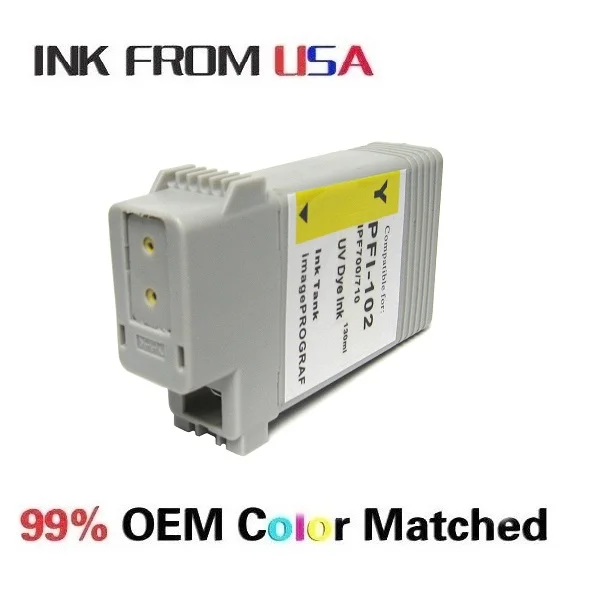 pfi-102 ink cartridge compatible for Canon iPF500/510/600/605/610/700/710/720/650/655/750 printer