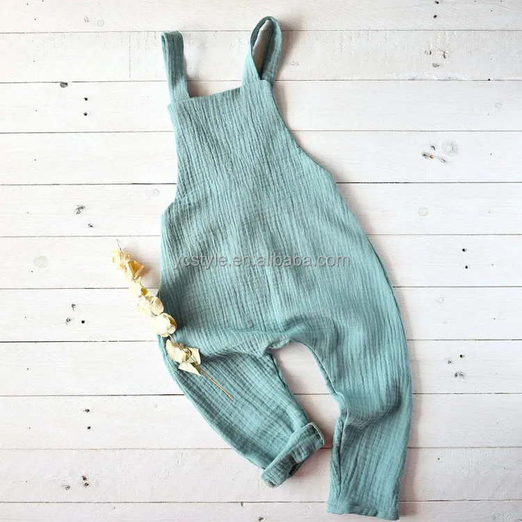  Infant Sleeveless Jumpsuit Blank Summer Toddler Kids One Piece Outfit Spring Baby Girls Muslin