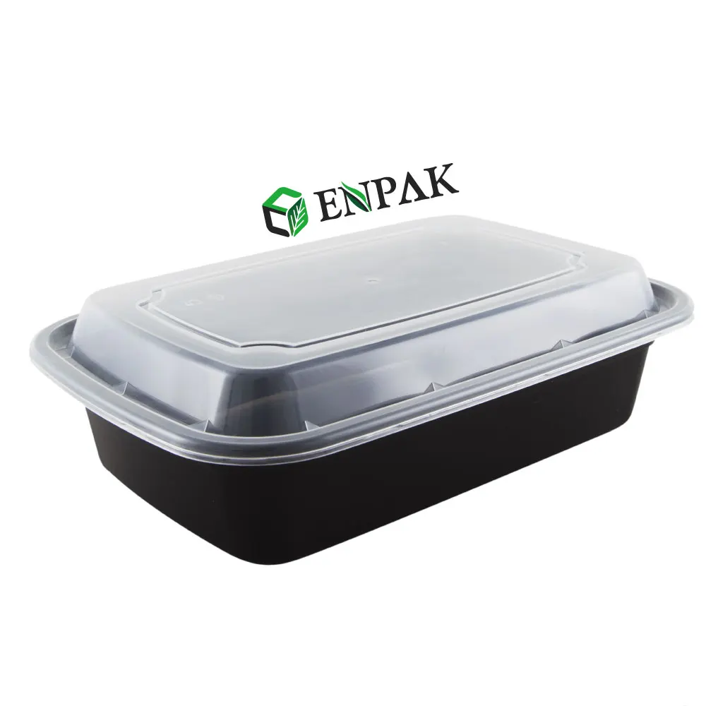 38oz Retangular Disposable Plastic Food Grade Bento Box