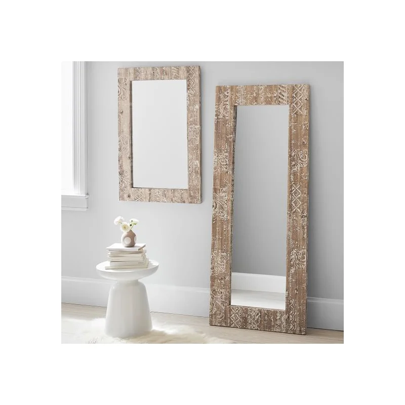 
Latest Wooden carved Floor length New Design Modern Wall Salon Mirror Bath Mirror Interior Living Room Mirrors 