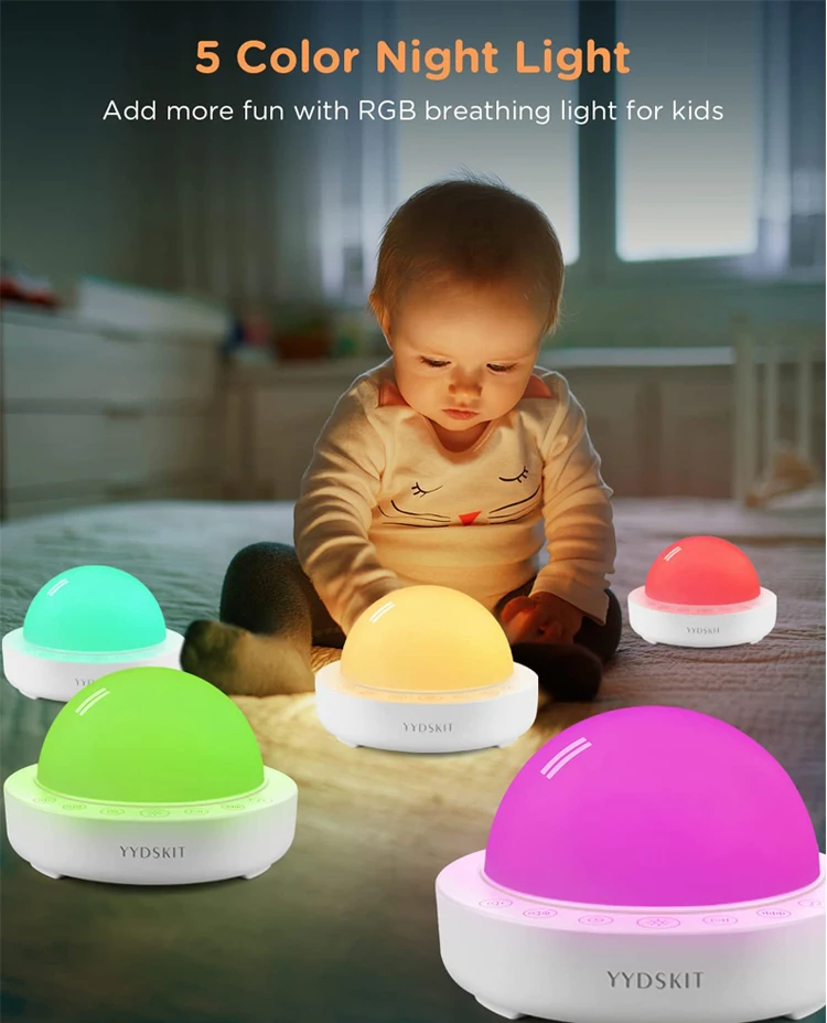 white noise sleeping machine with Adjustable Baby Night Light for Sleeping sound Machine for Baby/Adults/Home and Office
