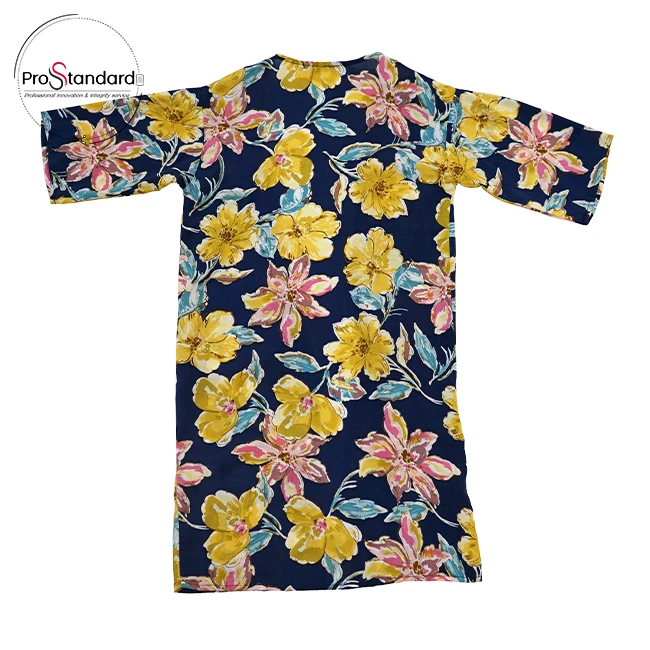 Детское длинное кимоно с тропическим цветочным принтом