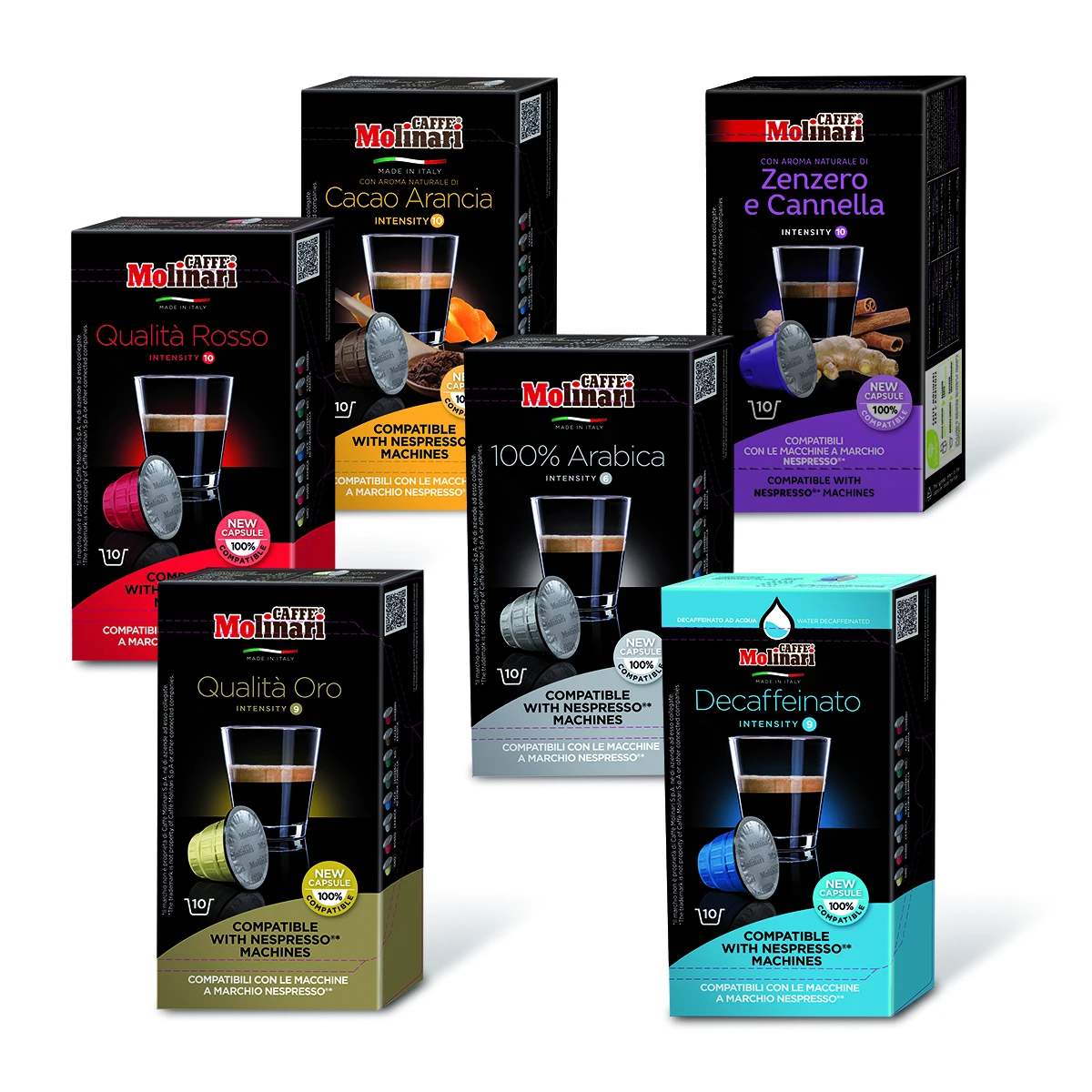 compatible coffee capsules Nespresso - FULL RANGE