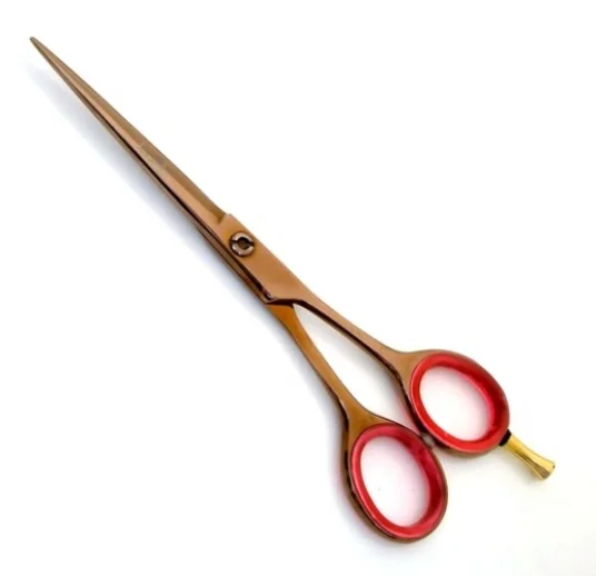 Salon Shears Rose Gold Plasma Color Sword Blade Barber Scissors Hairdressing Hair Cutting Tool Stainless Steel Hand Tested