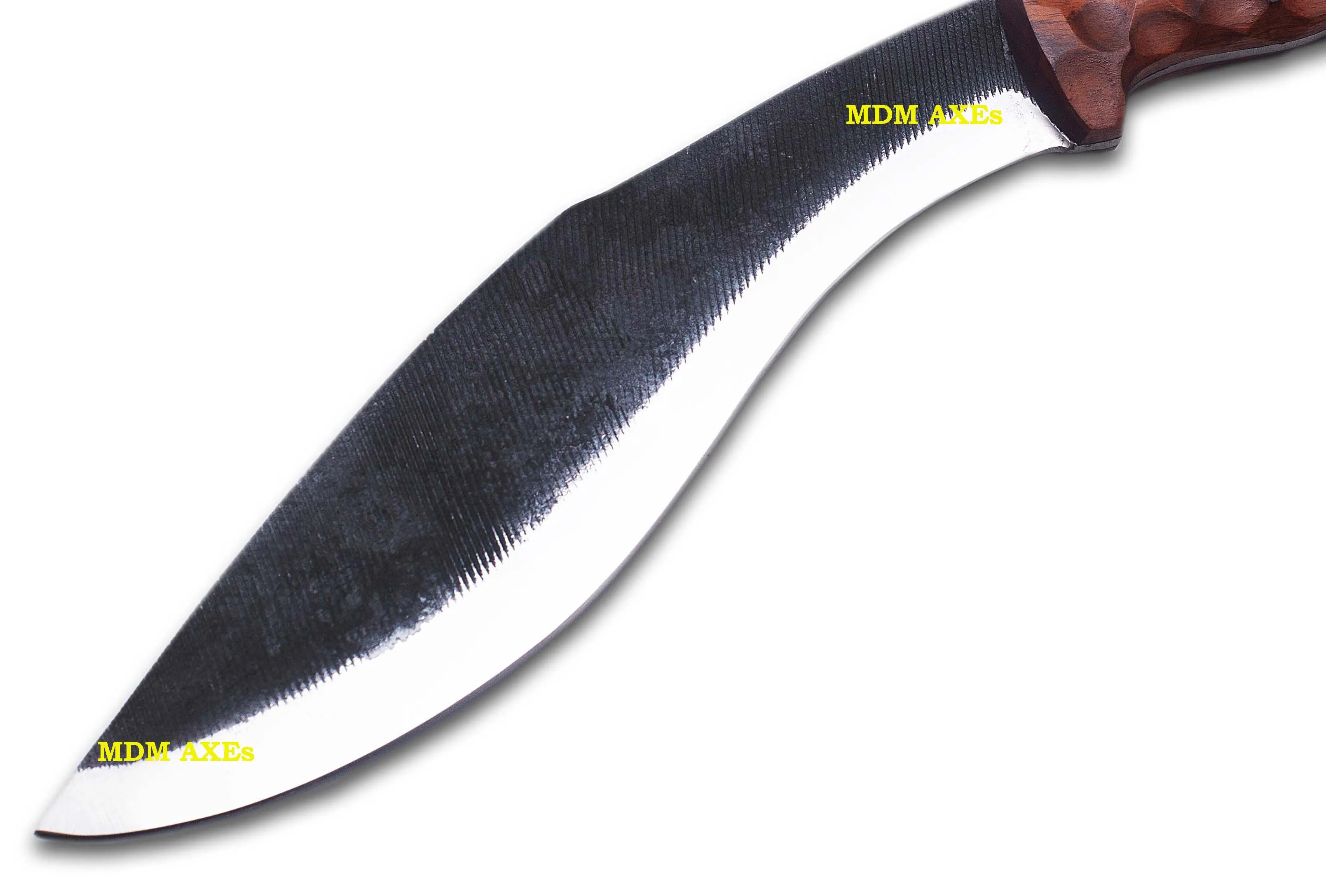 Custom Made Forged Steel High Carbon Steel Knife With Rose Wood & Leather Sheet, Knife Camping Hiking Survival Knife