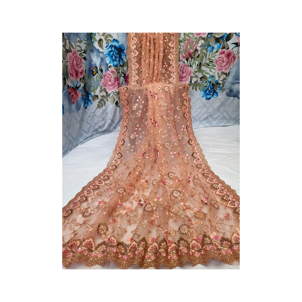 Superior Soft Net Embroidery Work Saree With Heavy Design Buy Affordable Price