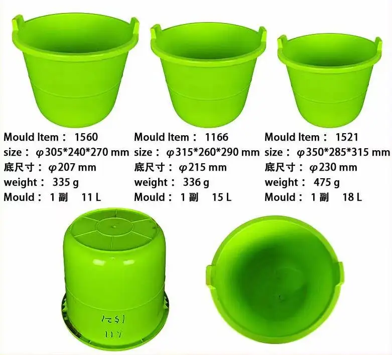 2022 Wholesale Second Hand plastic Injection Pail Mould Used Water Bucket Mold