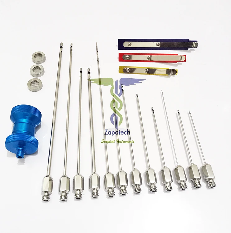 Хорошее качество набор cannula для липосакции с нанонанонаполнителем переноса жира из нержавеющей стали