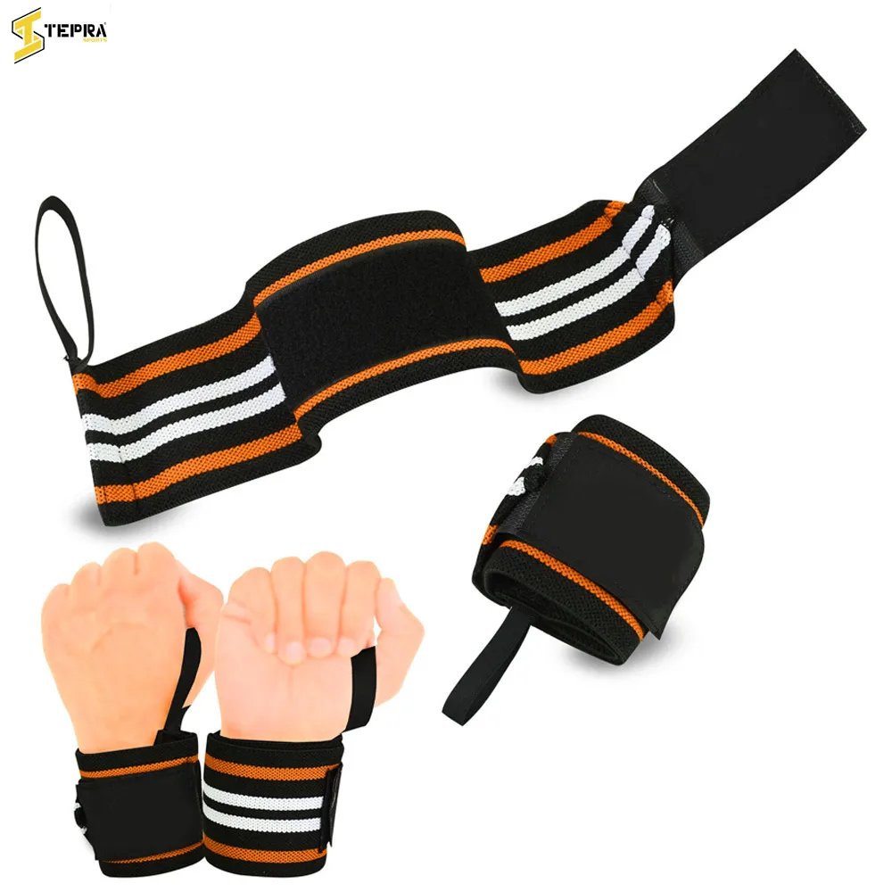 Weight Lifting Wrist Support Bandage Elasticated Cotton Gym Wraps Workout - 2X
