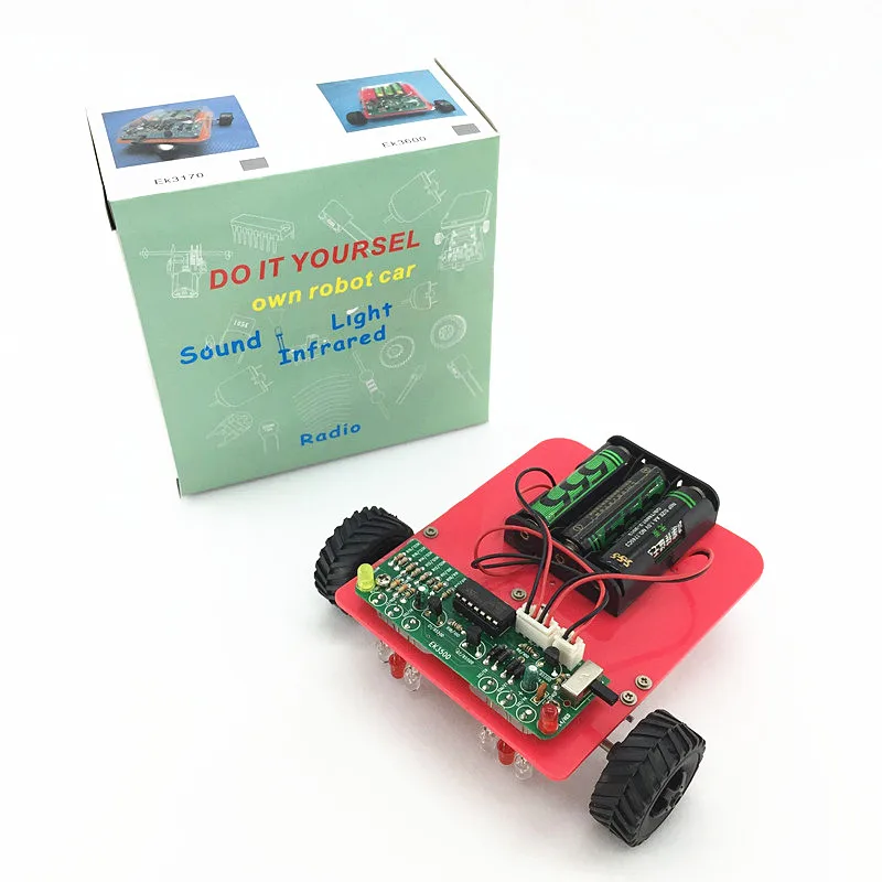 Kid Self assembly education DIY line follower robot ,DIY car kit
