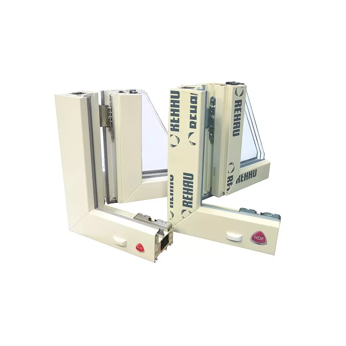 REHAU metal-plastic custom windows made from high quality REHAU SYNEGO PVC profile