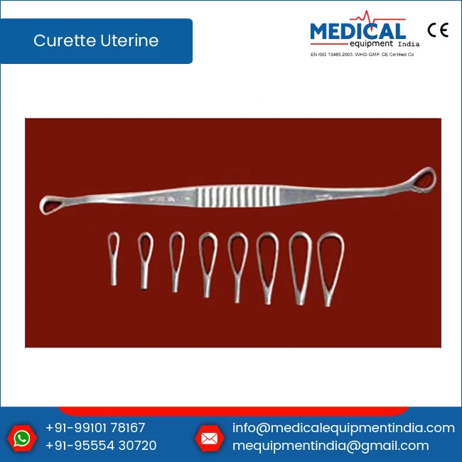 Hot Selling Stainless Steel Curette Uterine Surgical Instruments at Wholesale Price From Indian Supplier