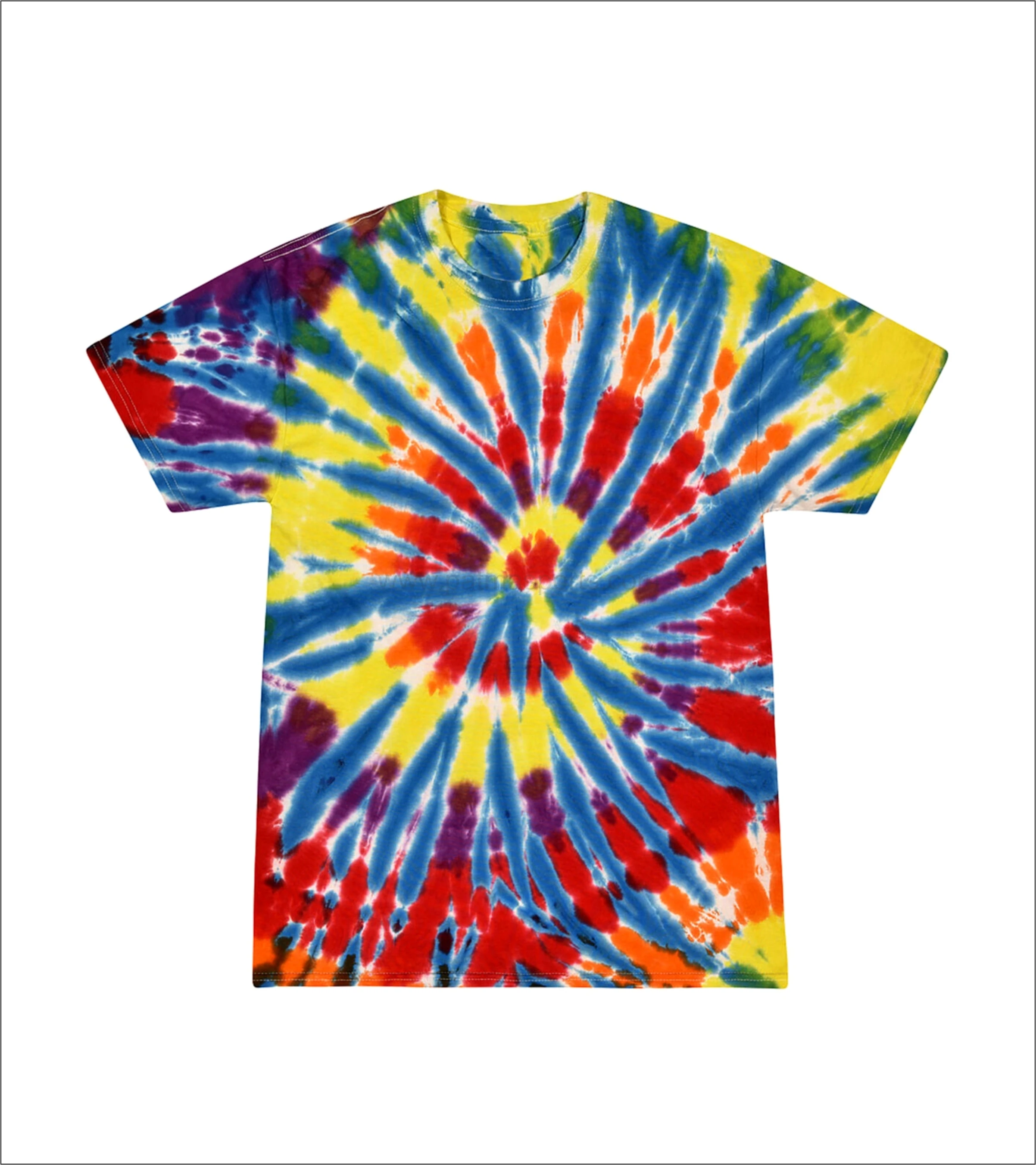 New Design Tie Dye DTG T-shirts heavy Cotton Fabric drop Shoulder Acid Washed Vintage Washed T-shirts Sun Faded Shirts