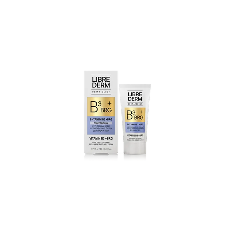 LIBREDERM DERMATOLOGY BRG + VITAMIN B3 regular brightening cream for age spots for face and body 50 ml