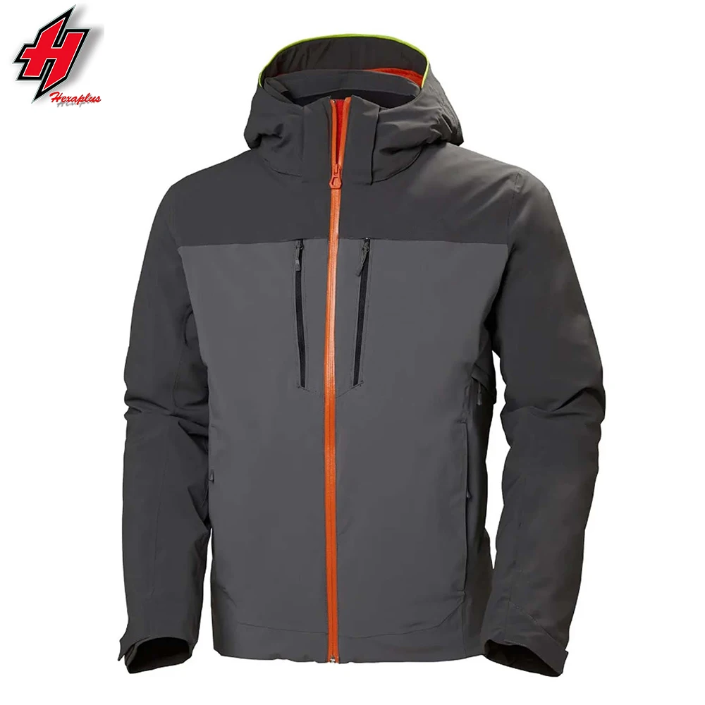 OEM polyester spandex mens softshell jacket sustainable durable light weight waterproof colored outdoor jacket logo foldable