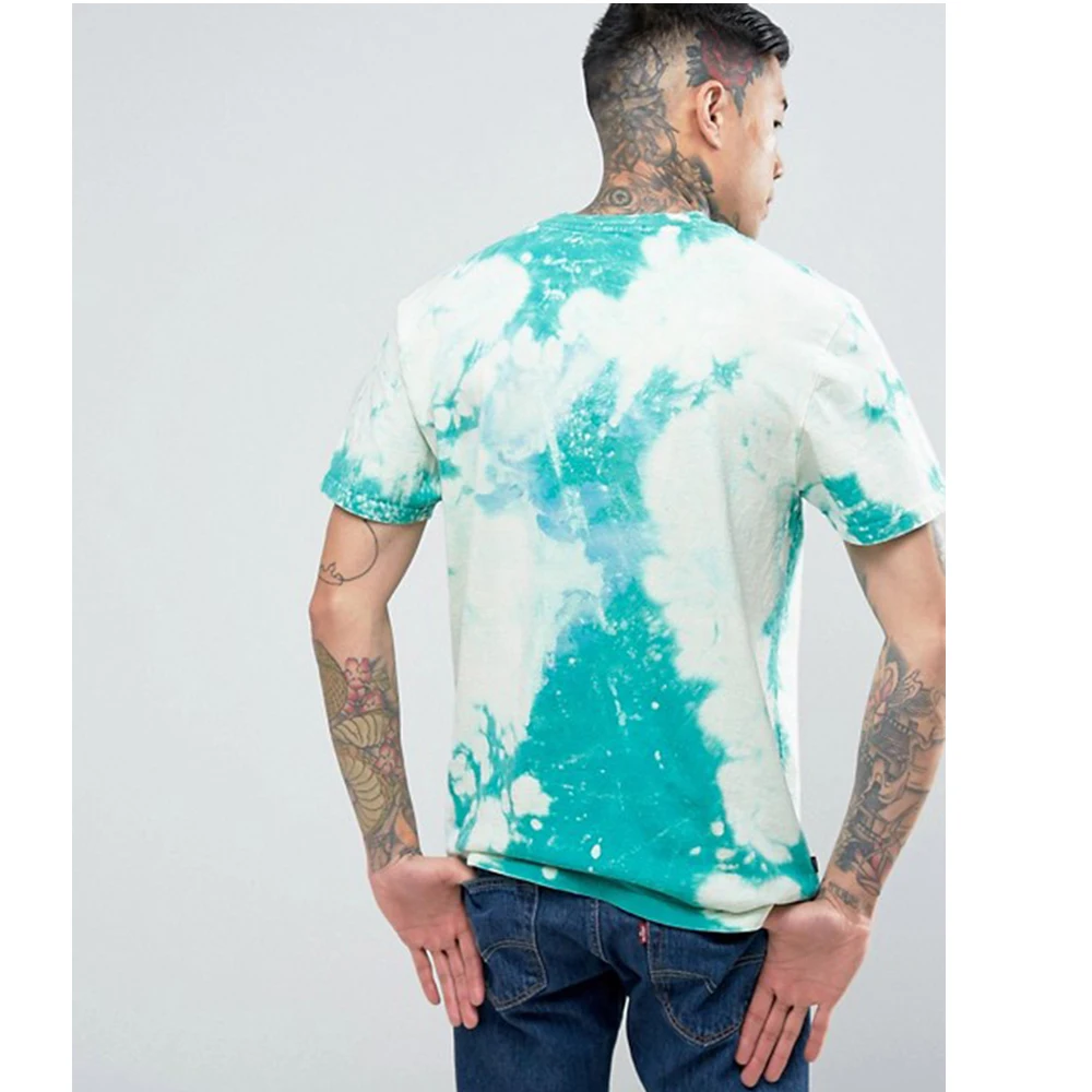 
100% Cotton Men T Shirt Solid Custom Logo Printing Clothing Black Color Wholesale tie dye sublimation t shirt 