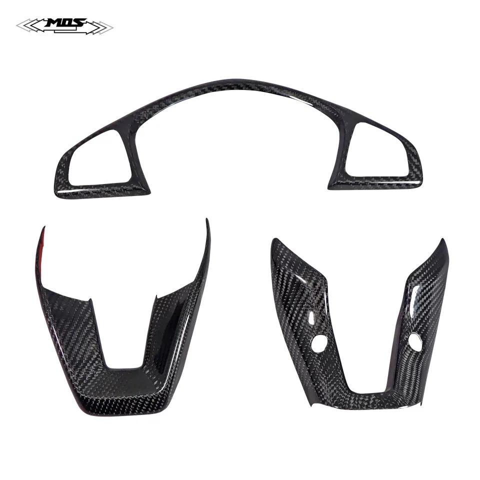 MOS Carbon Fiber Steering Wheel Covers Set for Mercedes-Benz C-Class/ W205/ GLC
