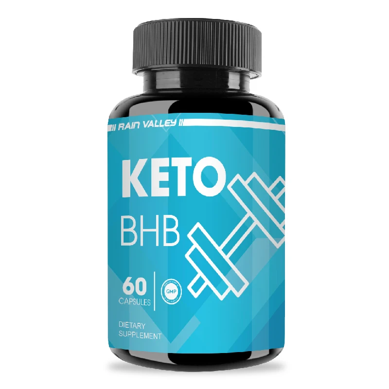 Keto BHB 60 Capsules Weight Loss Boosts Sports Supplements USA Premium Fitness Fat Burner Rain Valley