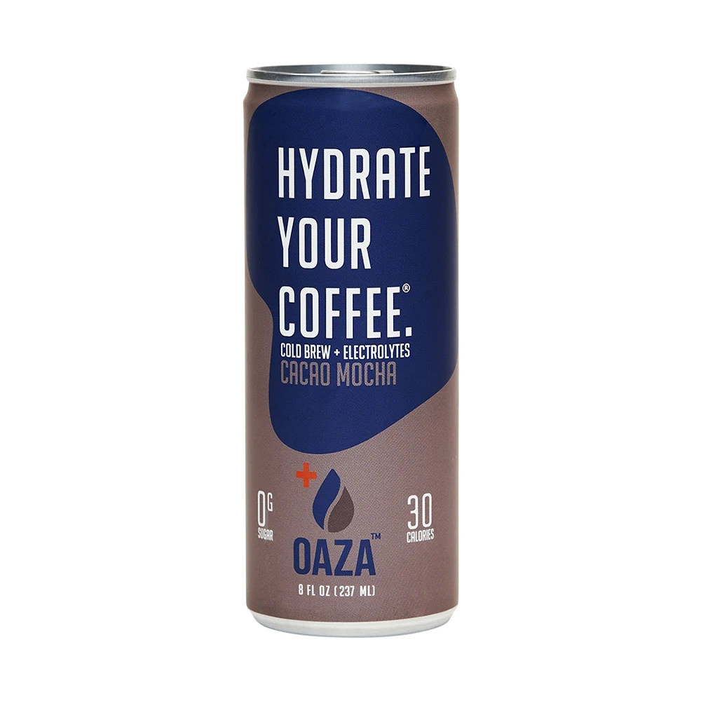 OAZA High Performance Cold Brew Hydrate Your Coffee Ready to Drink Cacao Mocha 8 Fl Oz Pack of 12