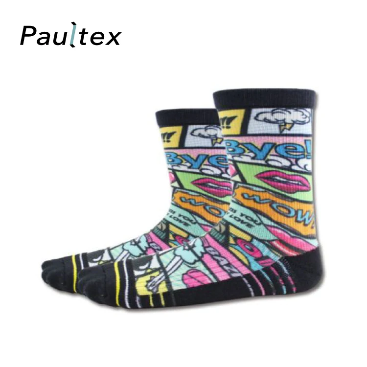 Fashion OEM Logo Seamless 360 Sublimated Photo Print Socks