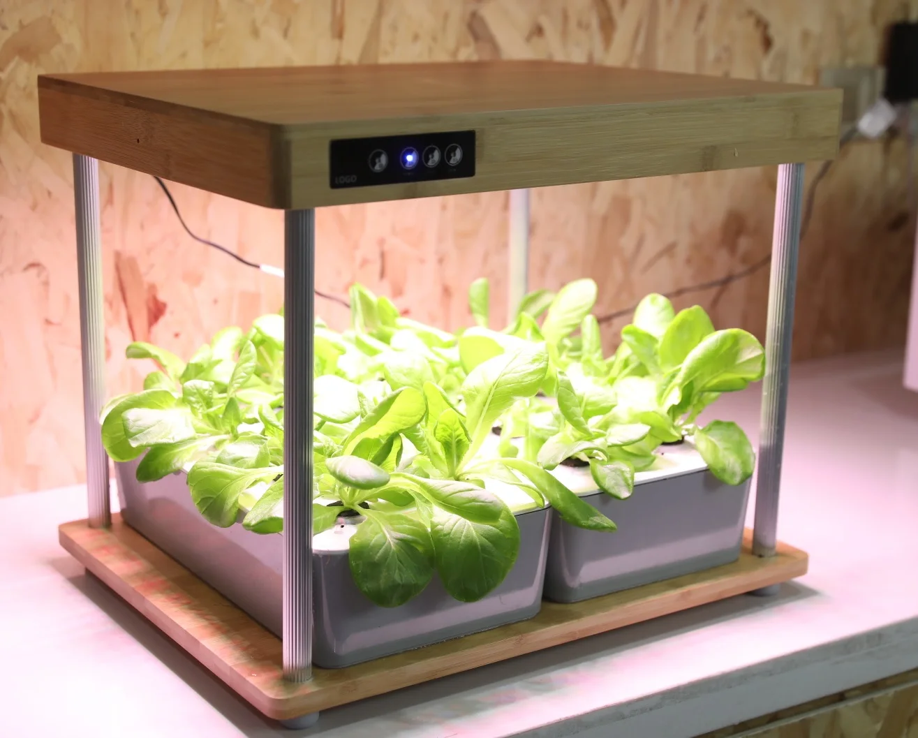 
Hydroponic greenhouse systems bamboo indoor grow light hydroponic growing systems indoor plant automatic watering system 