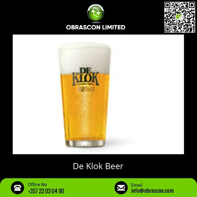 New Arrival Bulk Selling Alcoholic Beverage 5% Alcohol De Klok Bier Beer Available at Competitive Price
