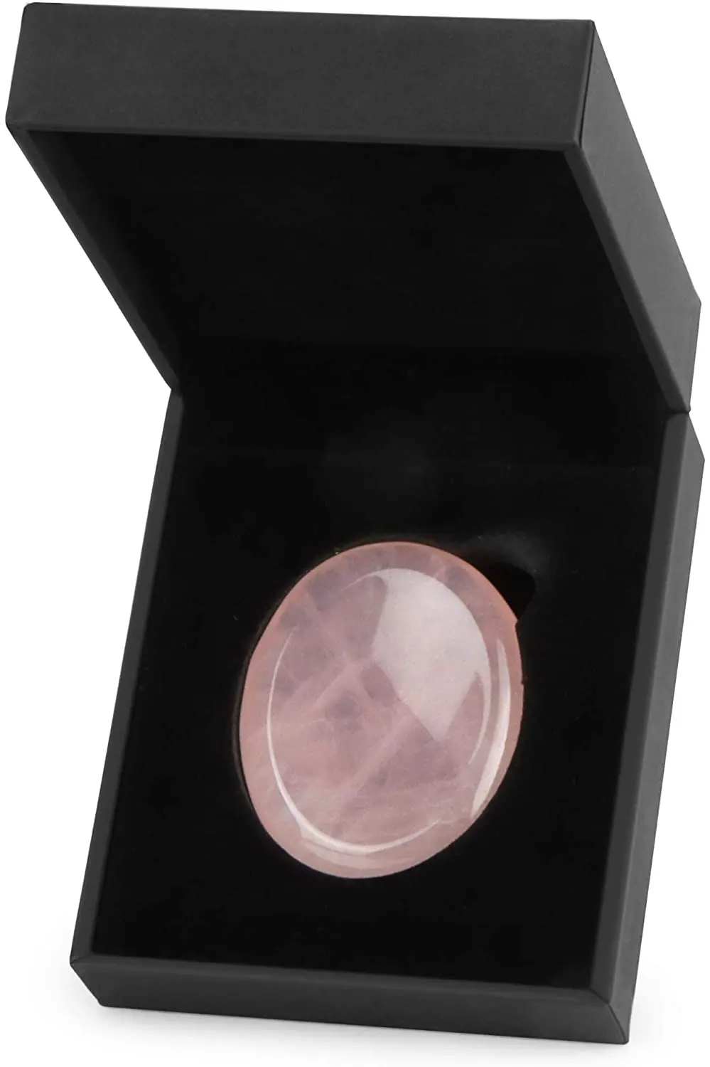 2inch Thumb Stone, Worry Stone Rose Quartz Thumb Stress Relief Massage, 1pcs Piece Stress Relief Stone Palm