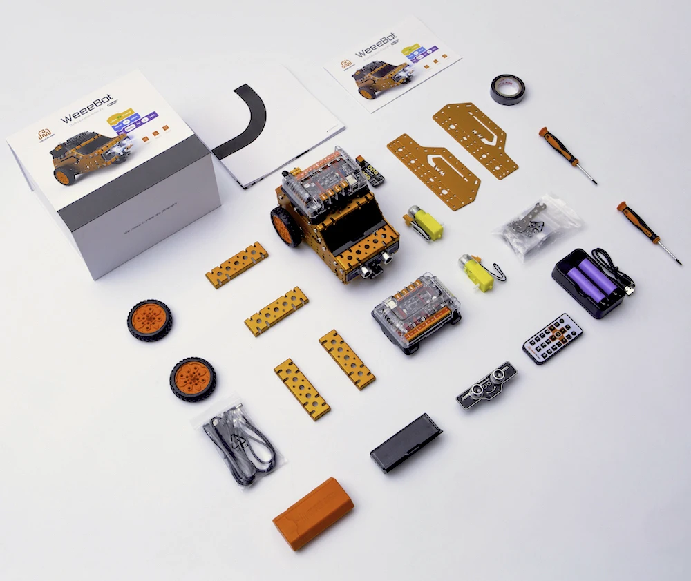 Wholesale Stem Kits Diy Robot Toy Stem Kids Science Kits Building and Coding Learning Stem Toys Robots 161002-B3 WEEEMAKE Unisex