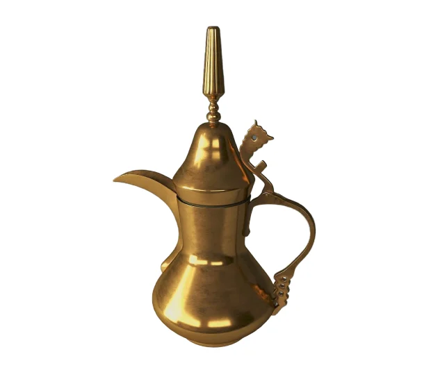 Copper Dallah Arabic Teapot For Coffee Serving Middle Eastern and Turkish Style New Classic Design Dallah Manufacturer.