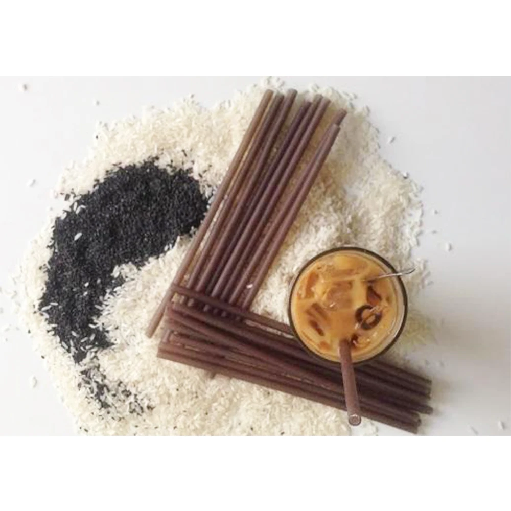 
Safe Eco-Friendly High End Factory Direct Sale Edible Organic Edible Rice Flour Drinking Straws from Vietnam 