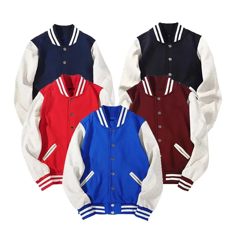 New trending Men American College Jacket Leather Arms Wool Quilted Letterman Baseball Boys Jackets
