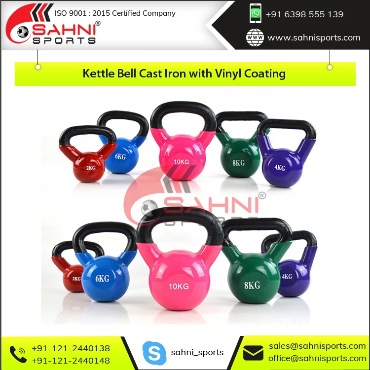 Strength Training / Fitness Accessories Kettle Bell Cast Iron with Vinyl Coating